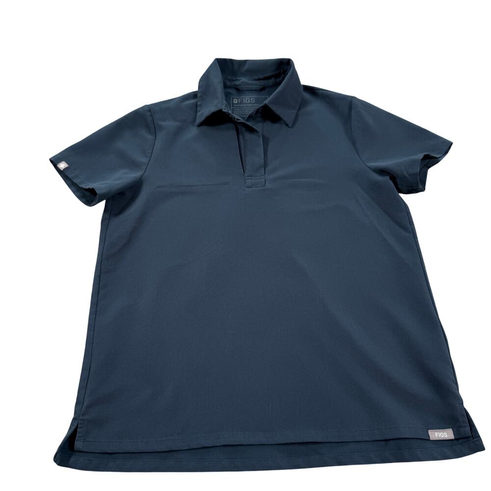 FIGS W21SW1053 Scrub Top Women's XS Navy Steel Blue Technical Collection